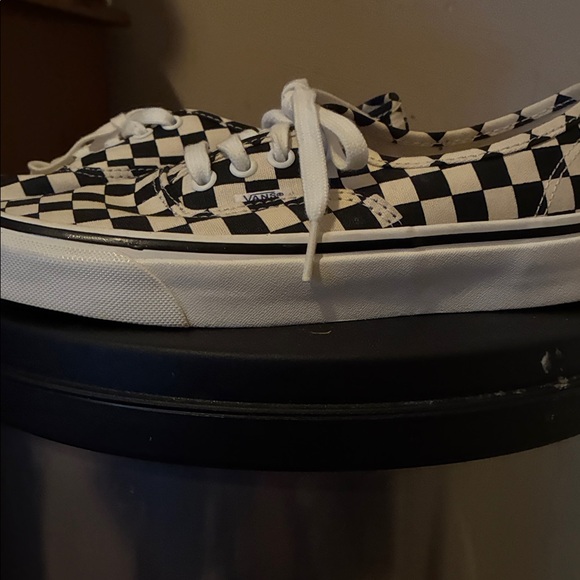 Vans Black and White Checkered Women's Shoes - Picture 3 of 5